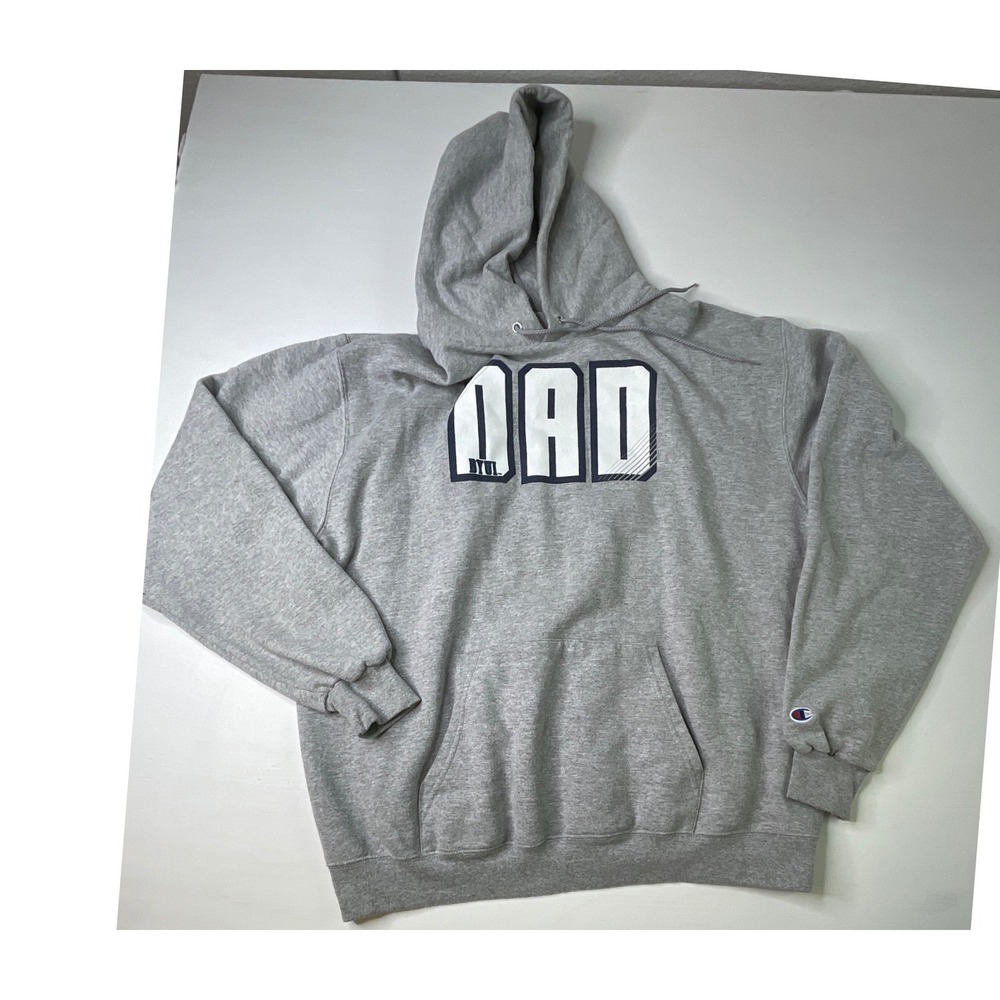 Mens Hoodie BYU Idaho Dad Graphic XL Gray Collegiate Dadcore